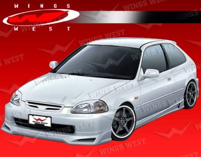 Honda Civic 2DR & Hatchback VIS Racing JPC B Side Skirts - Polyurethane - 96HDCVC2DJPCB-004P