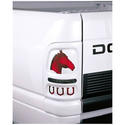 Dodge Ram V-Tech Taillight Covers - Sportsman Horse Head Style - 27702