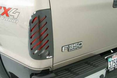 Wade Smoke Slotted Tail Light Guard Covers - 36856