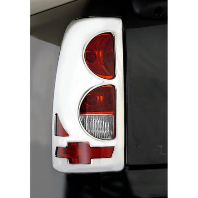 Chevrolet Silverado V-Tech Taillight Covers - Bow Tie Style - Chrome - 132472