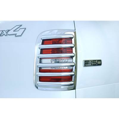 Ford F150 V-Tech Taillight Covers - Tuff Cover Style - Chrome - 135031