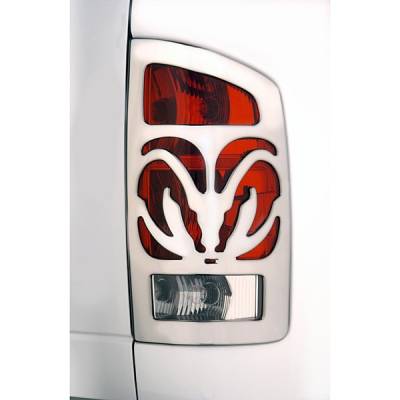 Dodge Ram V-Tech Taillight Covers - Big Horns Style - Chrome - 1327703