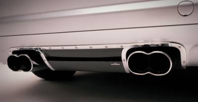 Rear Diffusor, Black Carbon Fiber w. rear muffler