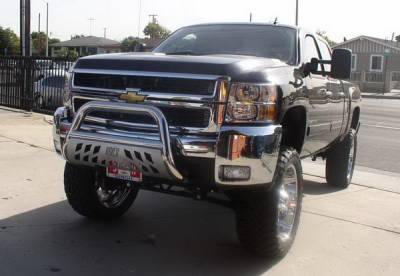 GMC Sierra Aries Bull Bar with Stainless Skid - 3 Inch