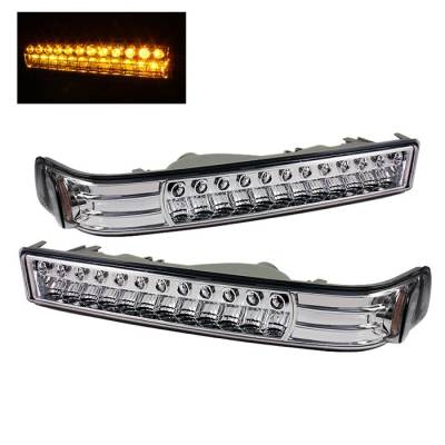 Chevrolet Blazer Spyder LED Amber Bumper Lights - Chrome - CBL-CS1098-LED-E