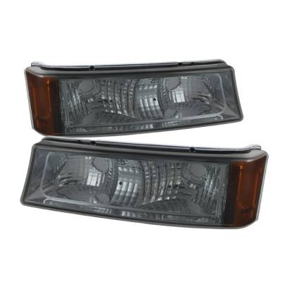 Chevrolet Silverado Spyder Amber Reflector Bumper Lights - Smoke - CBL-ZO-CS03-AM-SM