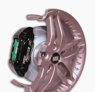 SSBC Disc Brake Kit with Force 10 Extreme 4-Piston Aluminum Calipers & 13 Inch Rotors - Front - A123-8