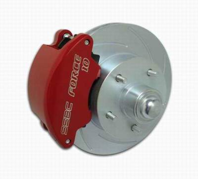 SSBC Non-Power Drum To Disc Brake Conversion Kit with Force 10 Extreme 4 Piston Aluminum Calipers - Front - A137-3A