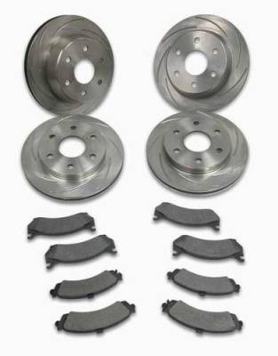 SSBC Turbo Slotted Rotors & Pads - Front & Rear - A2351022