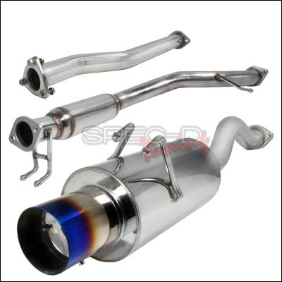 Honda Civic Spec-D N1 Style Catback Exhaust with Burnt Tip - MFCAT2-CV062SIT-SD