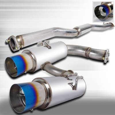 Mitsubishi Lancer Spec-D N1 Style Catback Exhaust with Burnt Tip - MFCAT3-LAN02T-SD