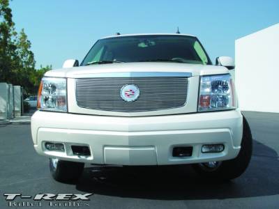 Cadillac Escalade T-Rex Billet Grille Insert with Center Billet Logo Plate - 27 Bars - 20182