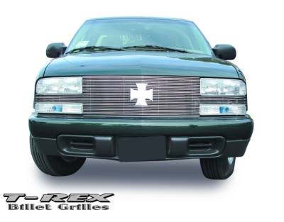 Chevrolet S10 T-Rex Full Face Billet Grille with Bowtie Installed - 25 Bars - 20278