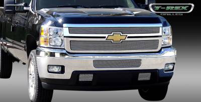 Chevrolet Silverado T-Rex Billet Grille Overlay - Bolt or Insert On - 2PC - 21114