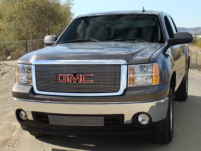 GMC Sierra T-Rex Billet Grille Overlay - Bolt On with Logo Opening - 21205