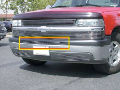 Chevrolet Silverado T-Rex Bumper Billet Grille Top Pad Insert - 3 Bars - 1PC - 25076