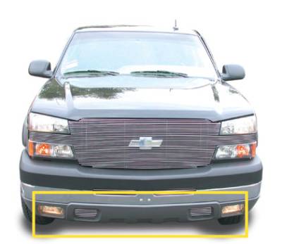 Chevrolet Silverado T-Rex Bumper Air Dam - Tow Hooks Billet Grille Insert - 2PC - 25100