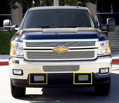 Chevrolet Silverado T-Rex Bumper Tow Hook Billet Grilles - 2PC - 25115