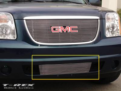 GMC Yukon T-Rex Bumper Billet Grille Insert - Between Tow Hooks - 12 Bars - 25171