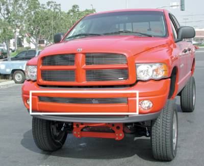 Dodge Ram T-Rex Bumper Billet Grille Insert - Use with Painted Bumpers - 25466