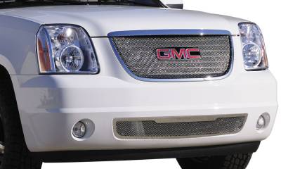 GMC Yukon T-Rex Sport Series Formed Mesh Grille - Stainless Steel - Triple Chrome Plated with Logo Opening - 44172