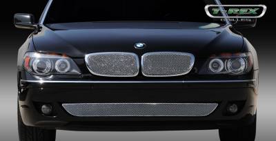 BMW 7 Series T-Rex Sport Series Formed Stainless Steel Mesh Grille with thin SS Frame - Triple Chrome Plated - 2PC - 44998