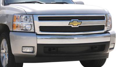 Chevrolet Silverado T-Rex Sport Series Formed Mesh Grille - All Black Powdercoat - 2PC - 46110