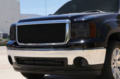 GMC Sierra T-Rex Sport Series Formed Mesh Grille - All Black Powdercoat - 46205