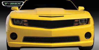 Chevrolet Camaro T-Rex Upper Class Mesh Grille - All Black with Formed Mesh - 1PC Custom Design Full Opening - Covers Signals - No Logo Openings - 51029