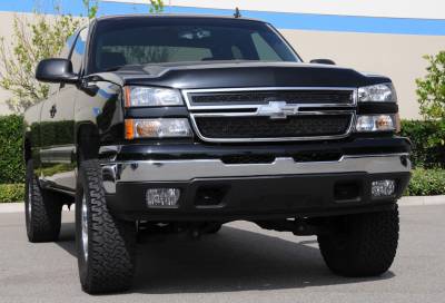 Chevrolet Silverado T-Rex Upper Class Polished Stainless Mesh Grille - All Black - 2PC Style - 51100