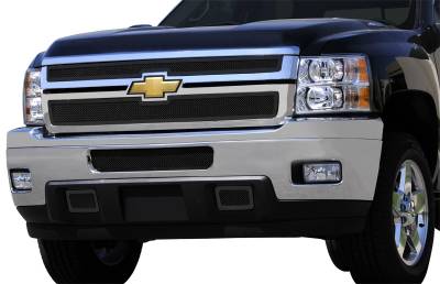 Chevrolet Silverado T-Rex Upper Class Mesh Grille - All Black - 2PC Style - 51114