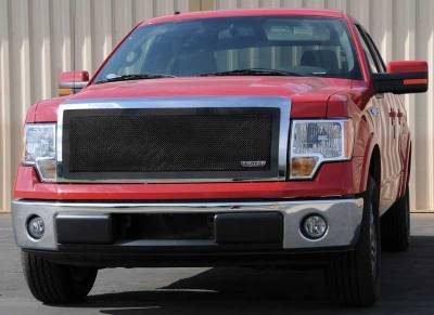 Ford F150 T-Rex Upper Class Mesh Grille - Full Opening - All Black - 1PC - 51568