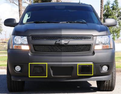 Chevrolet Avalanche T-Rex Upper Class Bumper Mesh Grille - All Black - 2PC - 52051