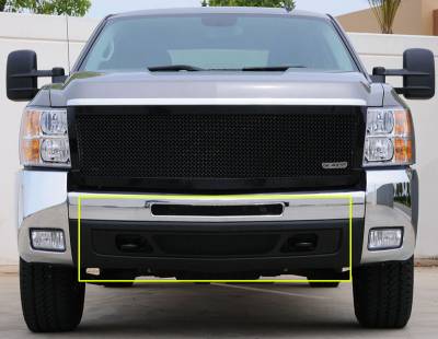 Chevrolet Silverado T-Rex Upper Class Bumper Mesh Grille - All Black - 2PC - 52112