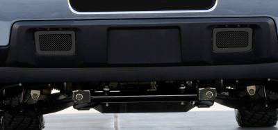 Chevrolet Silverado T-Rex Upper Class Mesh Tow Hook Bumper Grille - All Black - 2PC - 52115