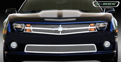 Chevrolet Camaro T-Rex Upper Class Polished Stainless Mesh Grille with Center Bar & Formed Mesh with Signal and OE Logo Openings - 54028