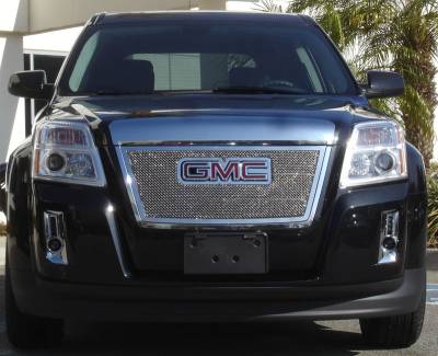 GMC Terrain T-Rex Upper Class Polished Stainless Mesh Grille with Formed Mesh - Overlay with Logo Opening - 54153