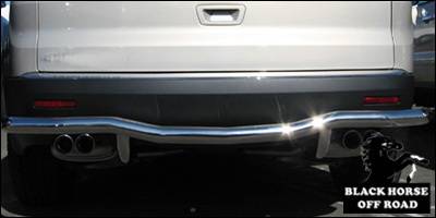 GMC Acadia Black Horse Rear Bumper Guard - Single Tube