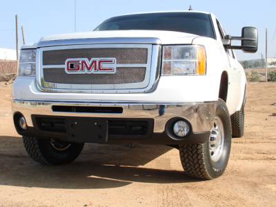 GMC Sierra T-Rex Upper Class Polished Stainless Mesh Grille - Overlay with Logo Opening - 54207