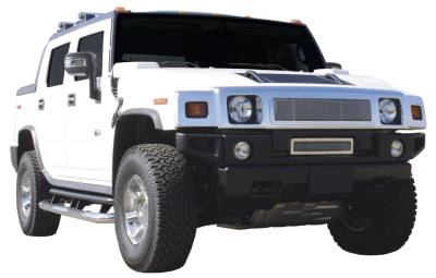 Hummer H2 T-Rex Upper Class Polished Stainless Mesh Grille with Formed Mesh Center - 54290