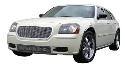 Dodge Magnum T-Rex Upper Class Polished Stainless Mesh Grille - Custom Full Opening Style - 54473