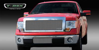 Ford F150 T-Rex Upper Class Polished Stainless Mesh Grille - Full Opening - With Formed Mesh Center - 1PC - 54568