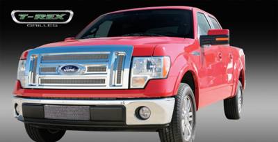 Ford F150 T-Rex Upper Class Polished Stainless Mesh Grille with Formed Mesh - 6PC - 54569