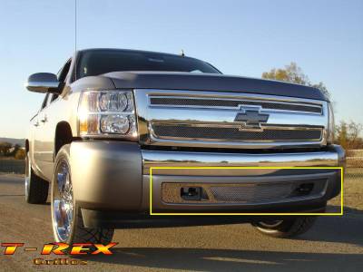 Chevrolet Silverado T-Rex Upper Class Polished Stainless Bumper Mesh Grille - 55110