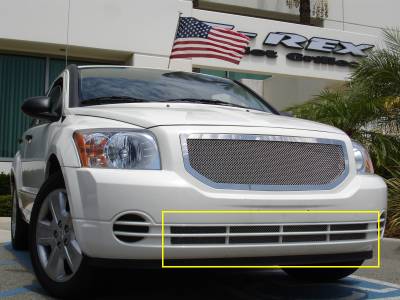 Dodge Caliber T-Rex Upper Class Polished Stainless Bumper Mesh Grille - 55477