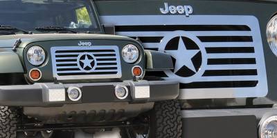 Jeep Wrangler T-Rex Custom Series Stainless Grille - Center Star Design - 66481