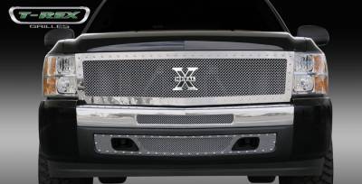 Chevrolet Silverado T-Rex X-Metal Series Studded Main Grille - Polished Stainless Steel - Custom - 1PC - 6711110