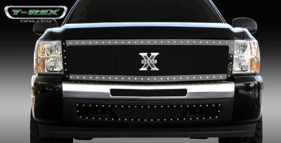 Chevrolet Silverado T-Rex X-Metal Series Studded Main Grille - All Black - Custom 1PC - 6711111