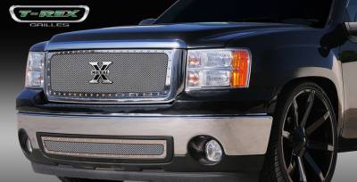 GMC Sierra T-Rex X-Metal Series Studded Main Grille - Polished Stainless Steel - 6712050