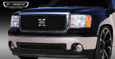 GMC Sierra T-Rex X-Metal Series Studded Main Grille - All Black - 6712051